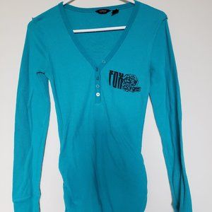 Fox Racing Teal Thermal Long-Sleeve - Size Small